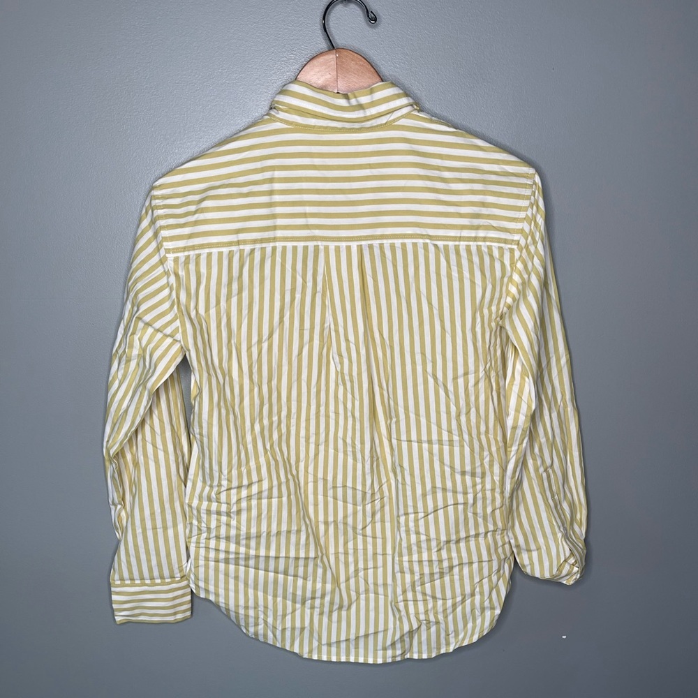 NWT Banana Republic Perfect Poplin - Yellow Stripe - Picture 3 of 11